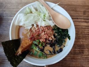 Syoyu tonkotsu ramen at Vegan Ramen by Playpen Friends in Osaka
