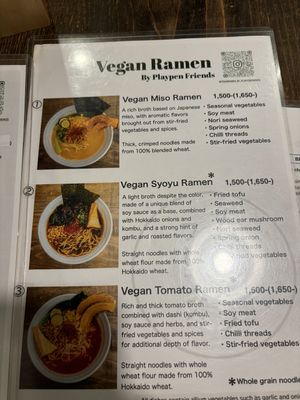   at Vegan Ramen by Playpen Friends in Osaka