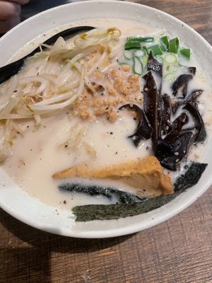 Tonkotsu ramen #Veganuary at Vegan Ramen by Playpen Friends in Osaka