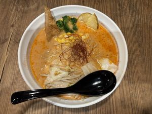 Vegan Tomato Tonkotsu Ramen  at Vegan Ramen by Playpen Friends in Osaka