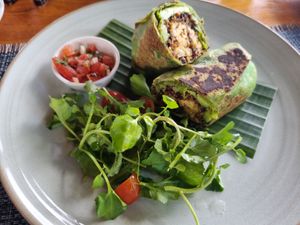 Tempeh quinoa wrap at Ketela Eatery & Lifestyle in Canggu