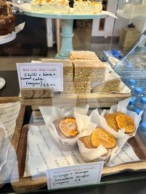Vegan cakes   at Bad Girl Bakery and Deli in Inverness