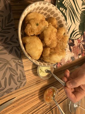 Cauliflower fried in flour  at +55 Culinaria Brasileira de Norte a Sul in Viseu