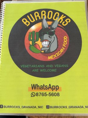 Menu  at Burrocks Mexican Food in Granada