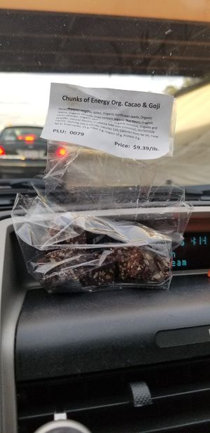 Delicious engery cubes at New Bridge Organic Market in Jacksonville