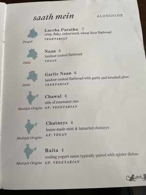 Menu   at Cheeni in Durham