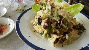 Vegan nicoise salad at Zakaim - Vegan Boutique in Tel Aviv