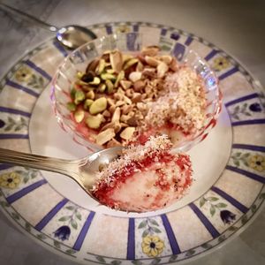 Malabi dessert  at Zakaim - Vegan Boutique in Tel Aviv