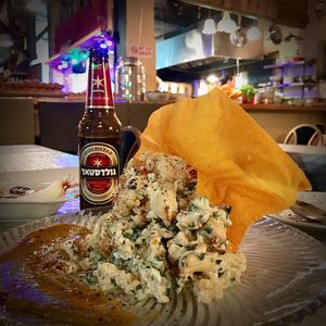 Cauliflower dish at Zakaim - Vegan Boutique in Tel Aviv