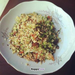 Hebrew quinoa Salad at Zakaim - Vegan Boutique in Tel Aviv