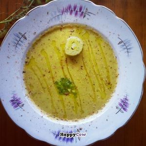 Peas Soup at Zakaim - Vegan Boutique in Tel Aviv