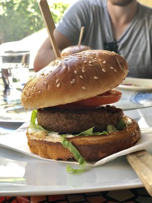 Beyond burger  at Zakaim - Vegan Boutique in Tel Aviv