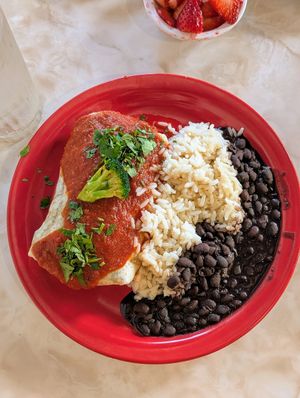 Veggie burrito no cheese at Starliner Diner in Hilliard