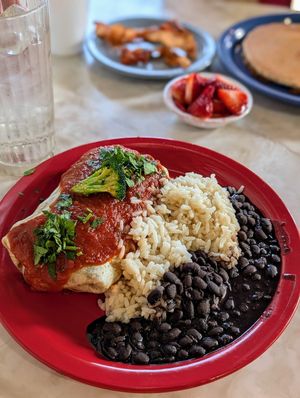 Veggie burrito no cheese at Starliner Diner in Hilliard