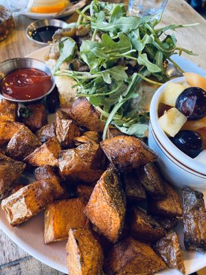 Mushroom foccicia at Lola Rosa - Parc in Montreal