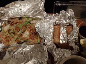 Noodles and springrolls at AOBABA in Hiroshima