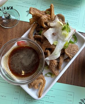 Salt and pepper oyster mushrooms  at Ka Pao in Edinburgh