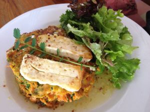 fritters  at Red Cafe in Bega