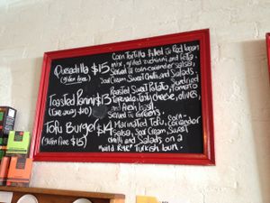 menu at Red Cafe in Bega
