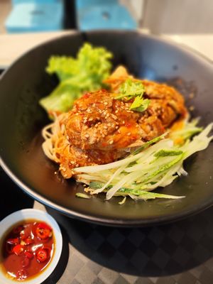 Kale signature dry noodle (contains peanuts) at Kale by KangSu 康素 @ The Adelphi in Central Singapore