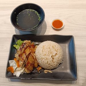 Roasted Chicken Rice was nice and fragrant and the bean curd skin was slightly crispy on the outside and soft on the inside. at Kale by KangSu 康素 @ The Adelphi in Central Singapore