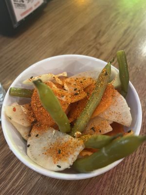 Pickled veggies  at MAKfam in Denver