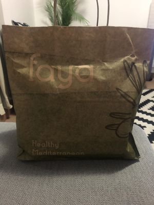 The delivery   at Faya Healthy Mediterranean  in Abu Dhabi