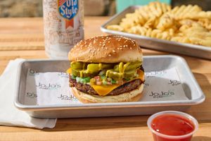 Vegan Windy City Smash Burger at JoJo's Shake Bar in Detroit