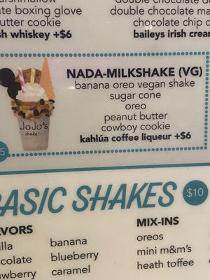   at JoJo's Shake Bar in Orlando