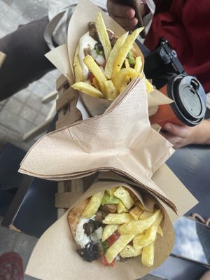 Traditional mushroom gyros  at Mushroom in Thessaloniki