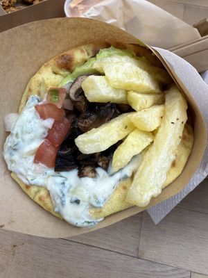 Traditional gyros  at Mushroom in Thessaloniki