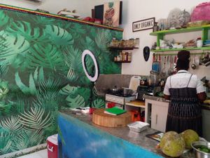 Inside at Love Thyself Vegan Kitchen in St Georges