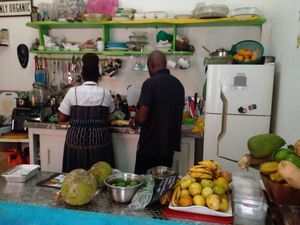 Inside at Love Thyself Vegan Kitchen in St Georges