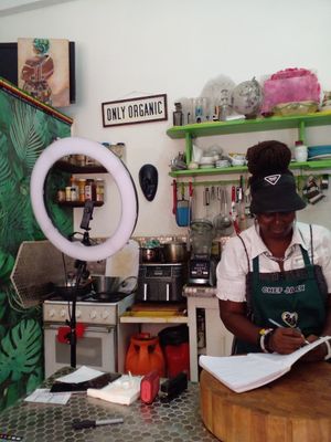 Inside at Love Thyself Vegan Kitchen in St Georges