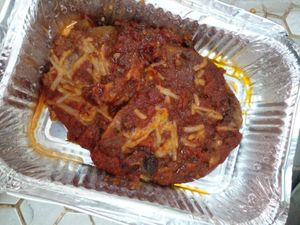 Eggplant parmesan at Love Thyself Vegan Kitchen in St Georges