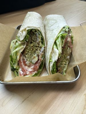 Grilled Falafel Wrap  at Gray Leaf Cafe in Freehold