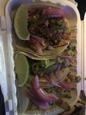 Buffalo cauliflower taco - pico de gallo , guacamole, Buffalo cauliflower  at Republica Mexican Kitchen & Grill in Brooklyn