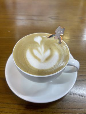 Coffee with Oat milk + pump of mint syrup  at Tit & Mit in Hai Phong