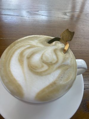 Coffee with Almond milk + pump of mint syrupp  at Tit & Mit in Hai Phong