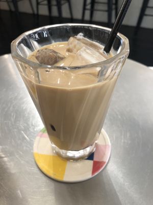 Cold brew oat milk coffee  at Rough Guys Coffee in Central Singapore