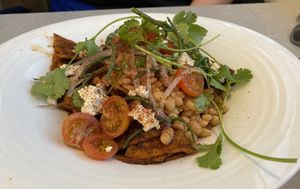 Chilaquiles (brunch menu)  at The Plot in Costa Mesa
