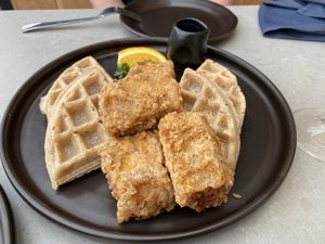 Chicken & waffles  at The Plot in Costa Mesa