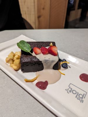 Chocolate mousse at The Plot in Costa Mesa