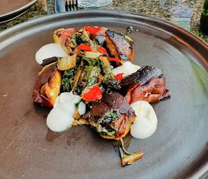 Yuzu sweet potato appetizer at The Plot in Costa Mesa