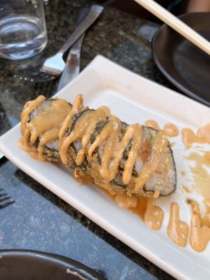 Crunchy sushi rollls  at The Plot in Costa Mesa