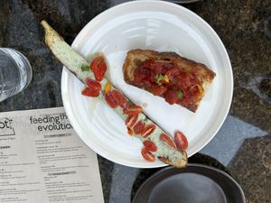Focaccia and eggplantt  at The Plot in Costa Mesa
