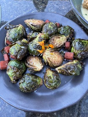 Fall special Brussels sprouts  at The Plot in Costa Mesa