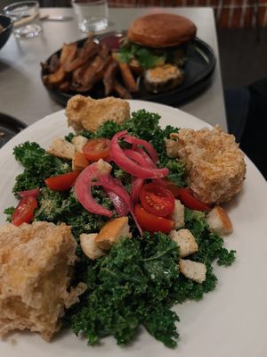 Kale Caesar salad with chicken   at The Plot in Costa Mesa