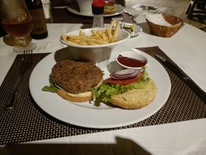 Vegan burger at Royal Tahitien in Tahiti