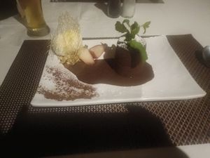 Chocolate fondant at Royal Tahitien in Tahiti
